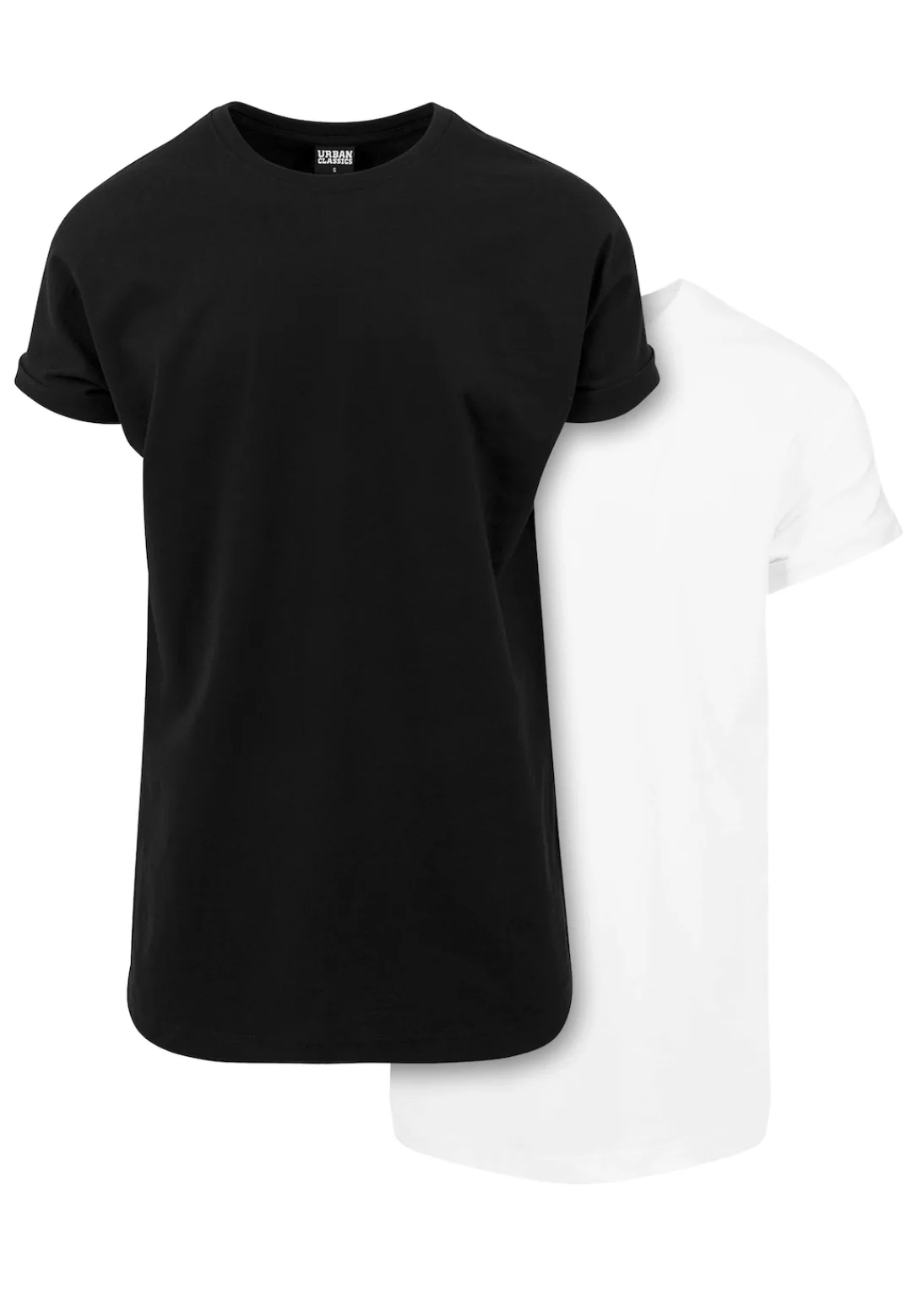 URBAN CLASSICS Kurzarmshirt Urban Classics Herren Pre-Pack Long Shaped Turn günstig online kaufen