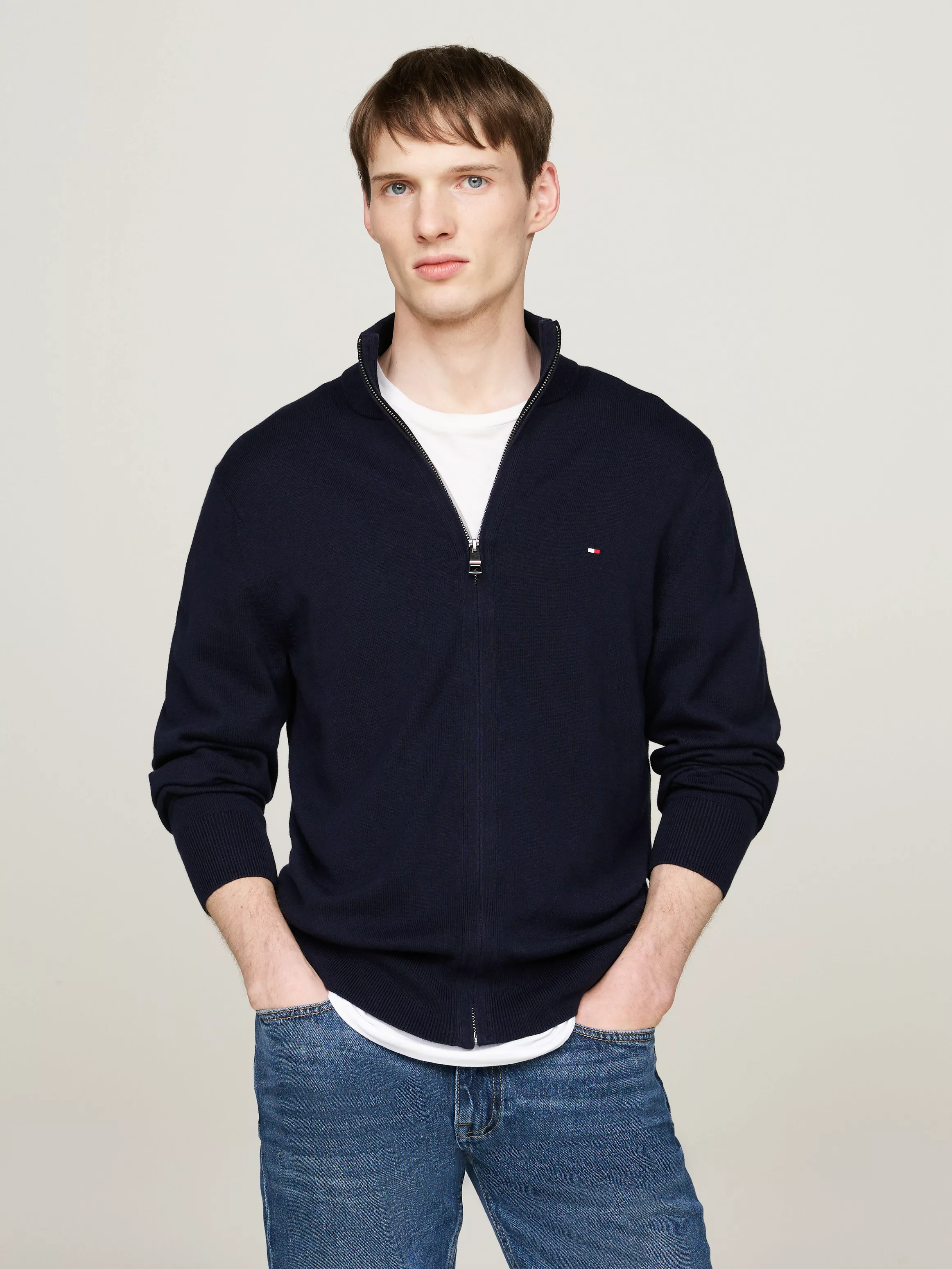 Tommy Hilfiger Cardigan "PIMA ORG CTN CASHMERE ZIP THRU" günstig online kaufen