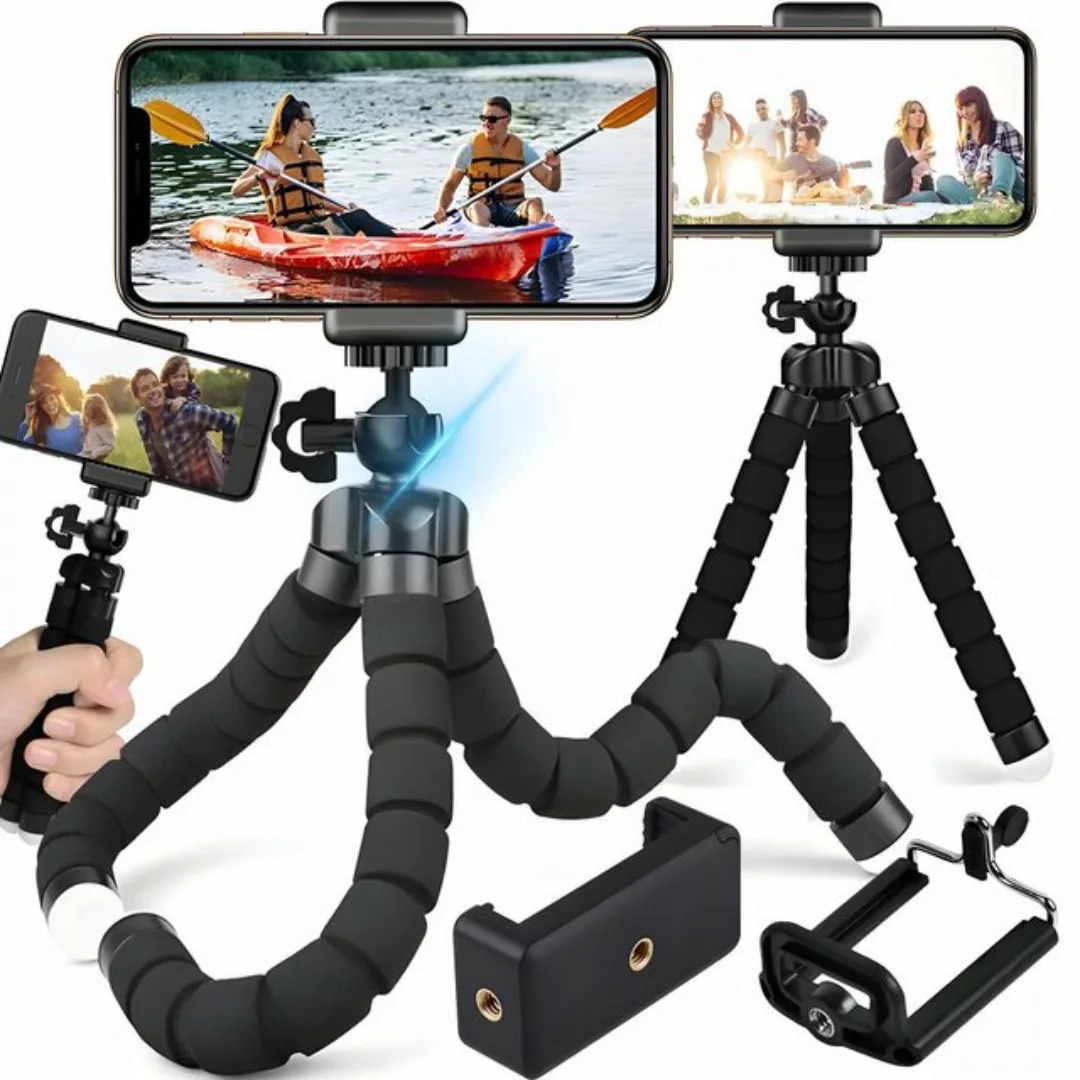 Retoo Smartphone Stativ Handy Tripod Klemmstativ Flexibel Dreibein Universa günstig online kaufen