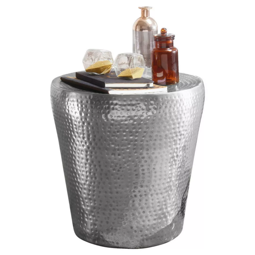 Beistelltisch silber Aluminium B/H/T: ca. 41x41x41 cm günstig online kaufen