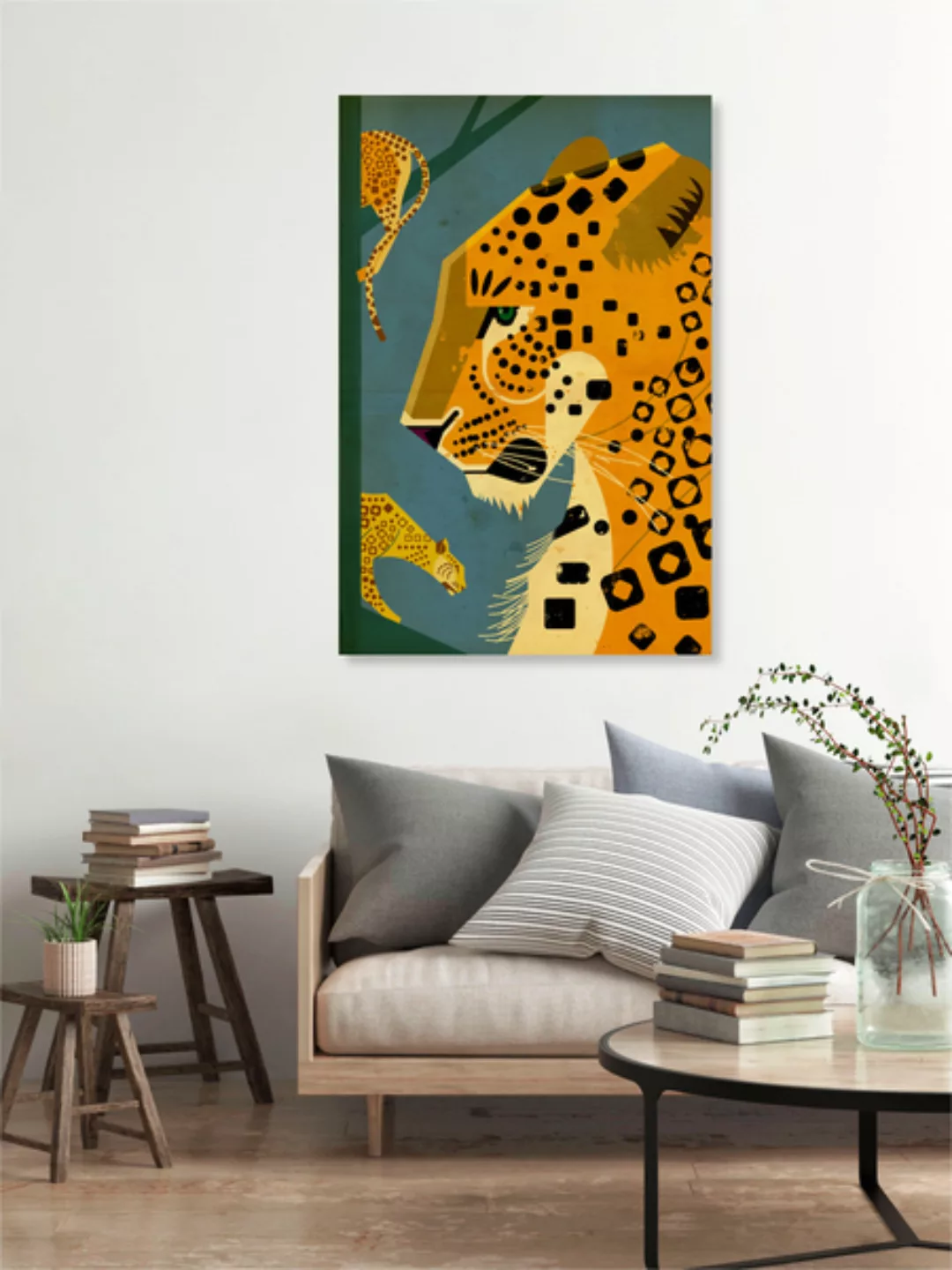 Poster / Leinwandbild - Leopard günstig online kaufen