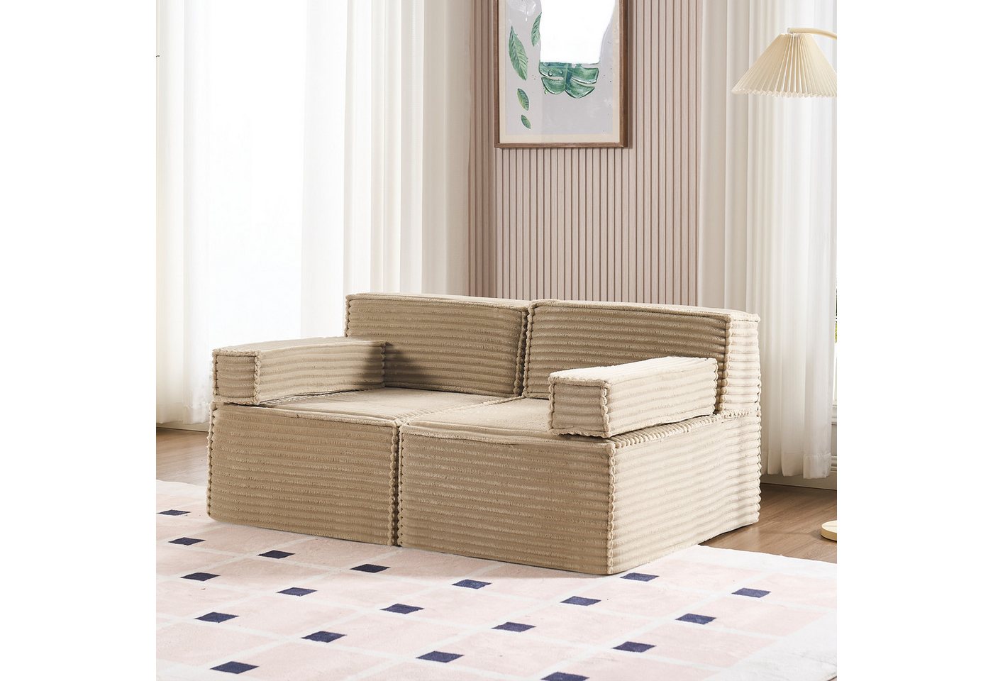 HOMYEDAMIC Big-Sofa Schwammsofa 1-4 Sitzers Ecksofa günstig online kaufen