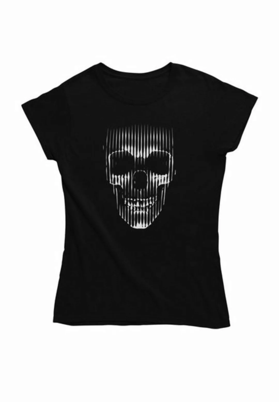 Novux T-Shirt Liner Skull Damen Tshirt farbe Schwarz (1-tlg) aus Baumwolle günstig online kaufen