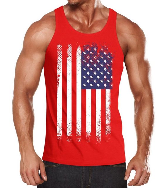 MoonWorks Tanktop Herren Tanktop Tank Top - Amerika USA Flagge - Body Fit M günstig online kaufen