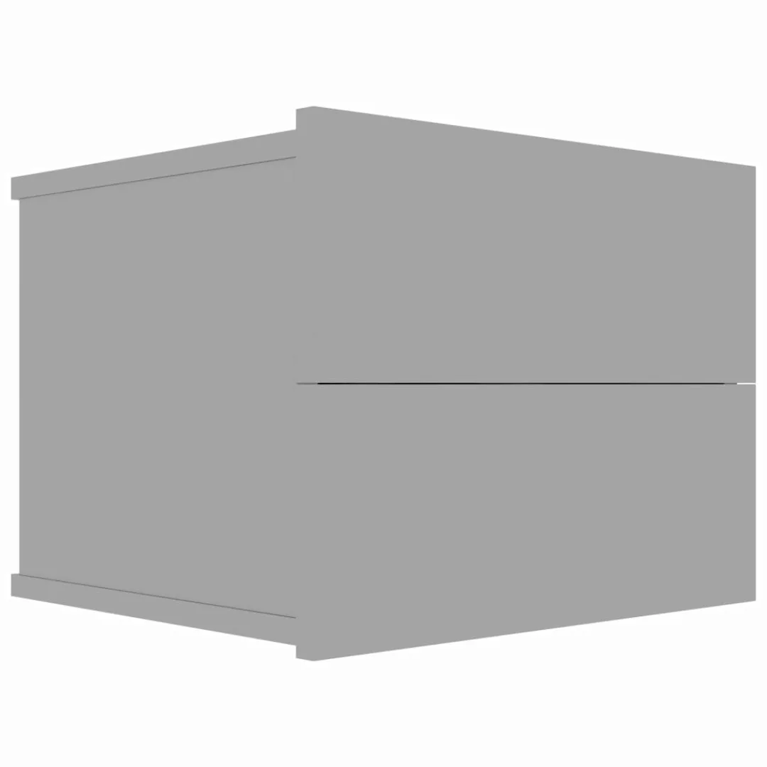 Nachttisch Hochglanz-grau 40 X 30 X 30 Cm Spanplatte günstig online kaufen