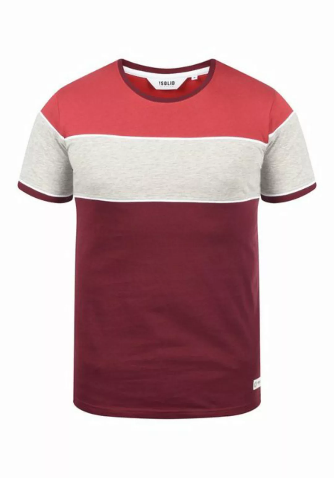 !Solid Rundhalsshirt SDCody T-Shirt in Colorblocking-Optik günstig online kaufen