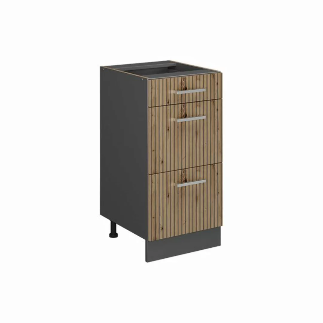 Vicco Unterschrank R-Line, Artisan-Eiche/Anthrazit, 40 cm mit Schubladen, A günstig online kaufen