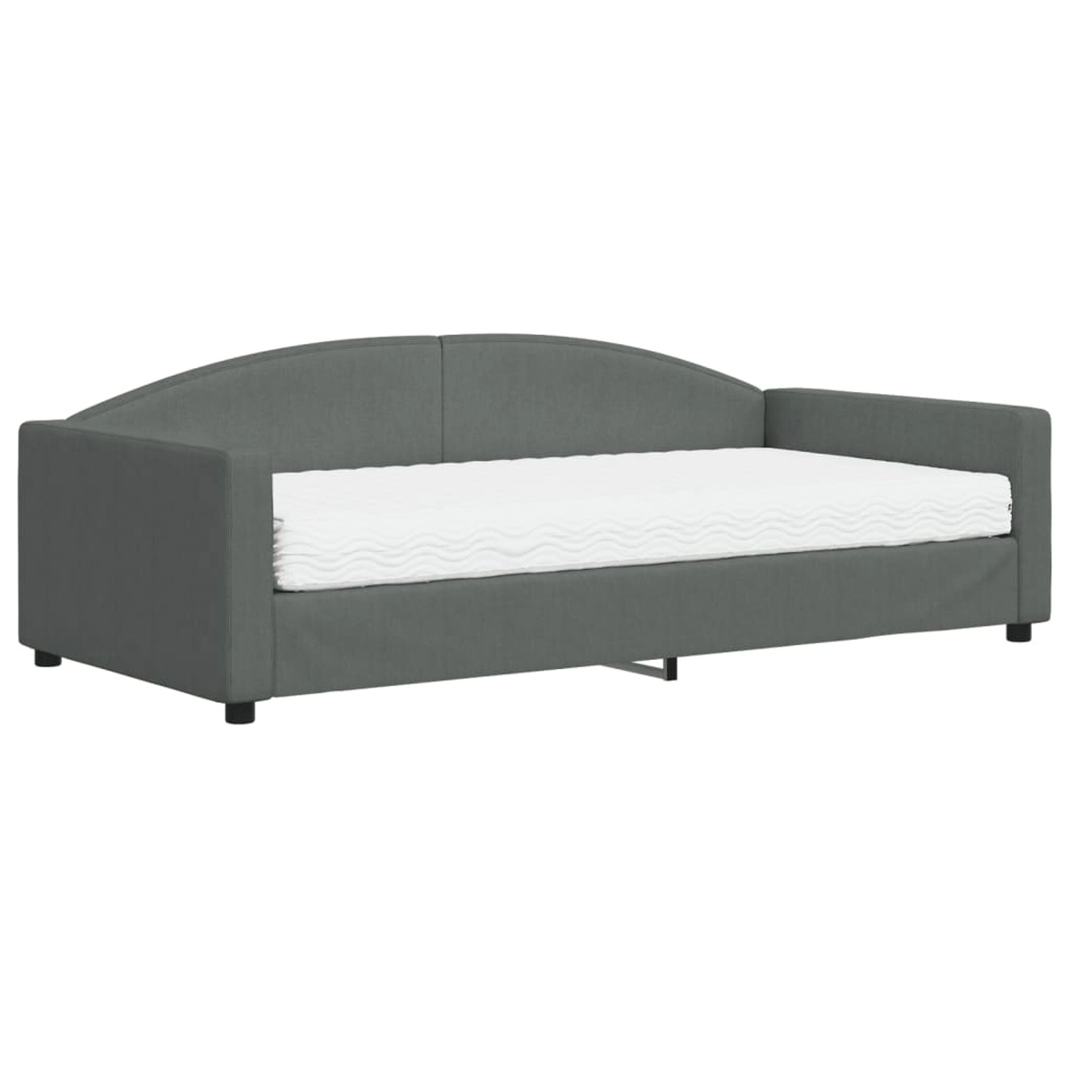 vidaXL Tagesbett mit Matratze Dunkelgrau 100x200 cm Stoff1843274 günstig online kaufen