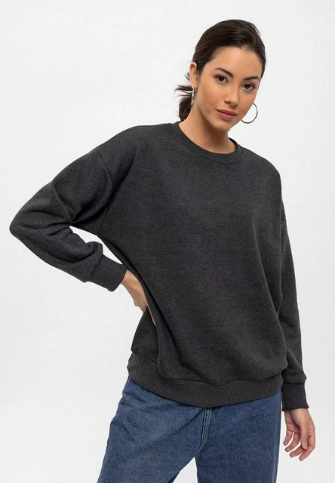 STYLEOVER Sweatshirt Sweatshirt mit Rundhalsausschnitt günstig online kaufen