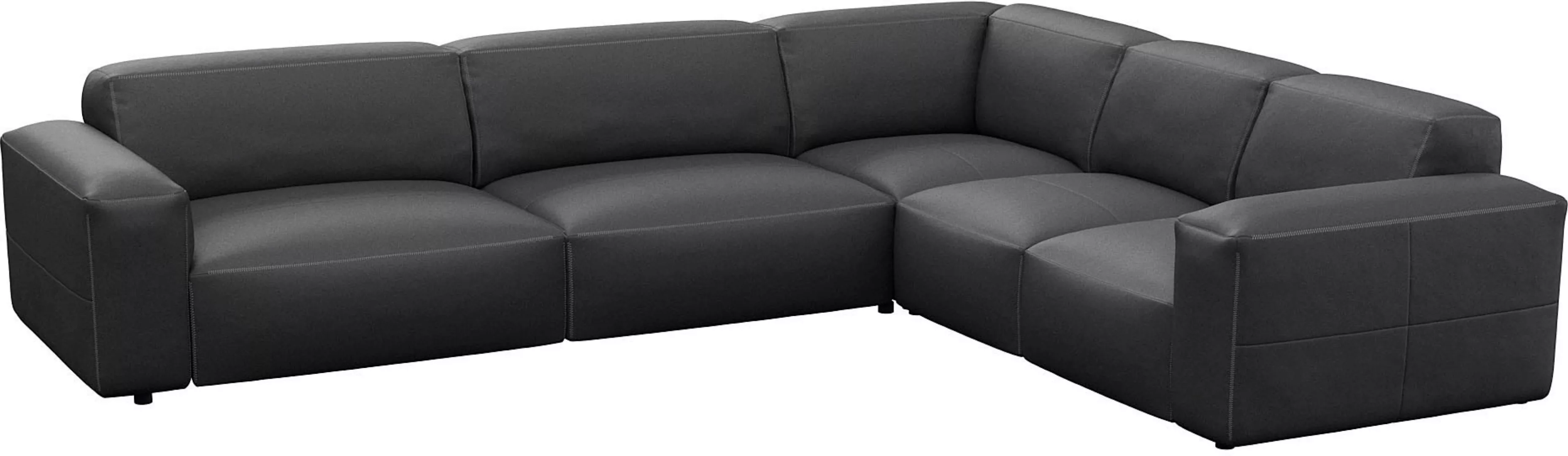 FLEXLUX Ecksofa "Lucera", modern & anschmiegsam, Kaltschaum, Stahl-Wellenun günstig online kaufen