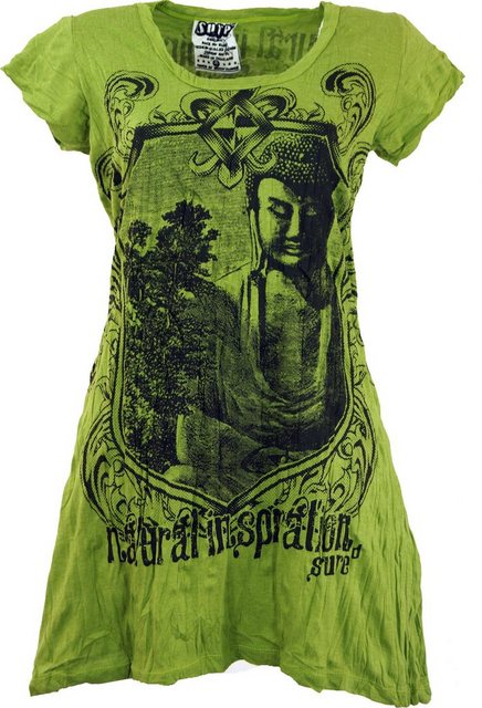 Guru-Shop T-Shirt Sure Long Shirt, Minikleid Bodhi Baum Buddha -.. Festival günstig online kaufen