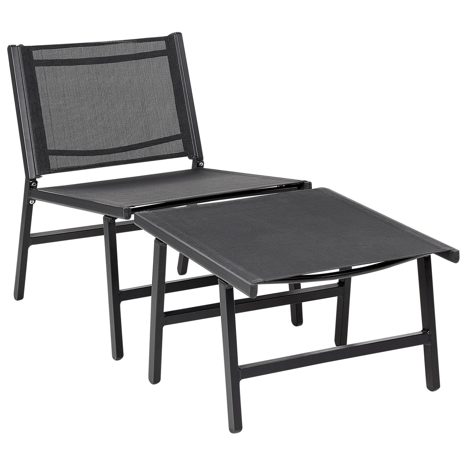 Beliani Gartenstuhl Schwarz 60x54x70 günstig online kaufen