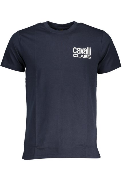 Cavalli Class T-Shirt Herren Kurzarm T-Shirt Blau mit Rundhals und günstig online kaufen