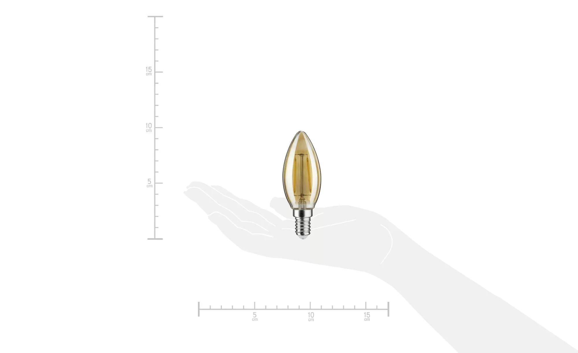 LED-Kerzenlampe E14 4,7W 2.500K gold, dimmbar günstig online kaufen
