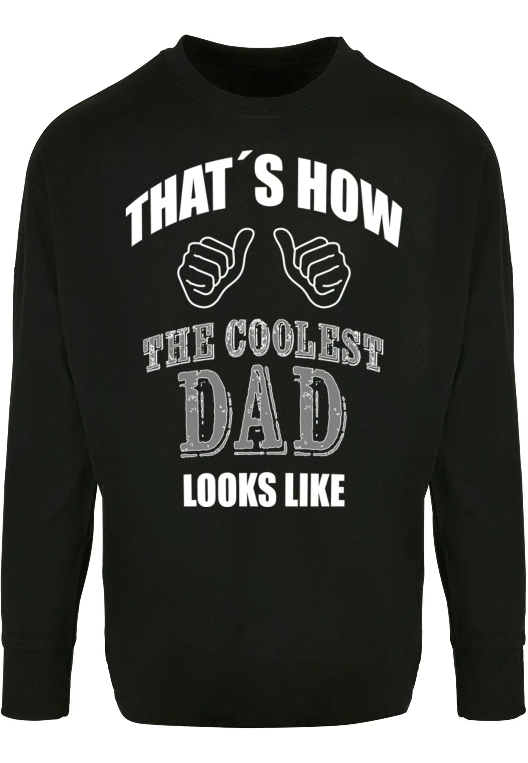 Merchcode Longsleeve "Merchcode Herren Coolest Dad Oversized Cut On Sleeve günstig online kaufen