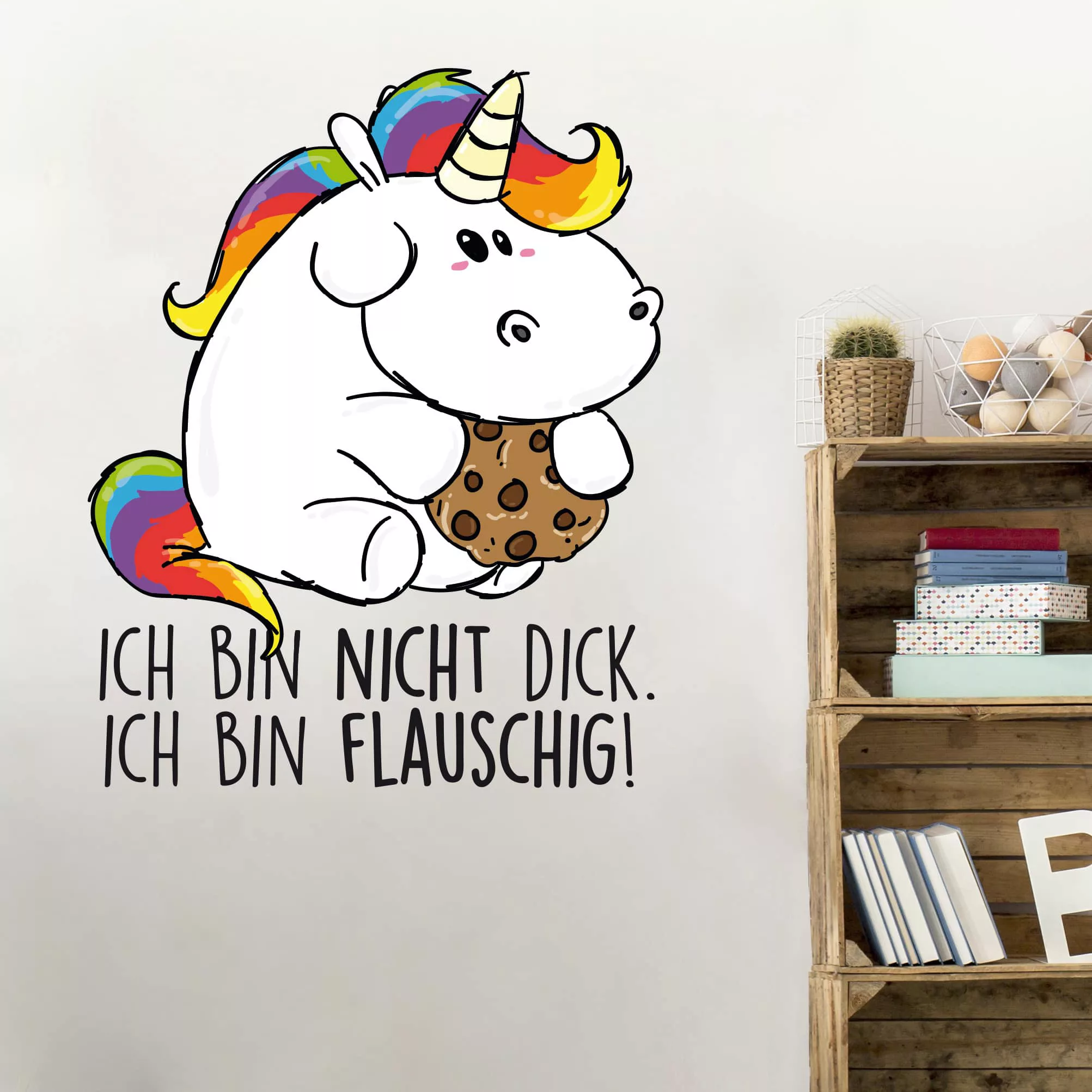 Wandtattoo Kinderzimmer Pummeleinhorn - Ich bin flauschig! günstig online kaufen