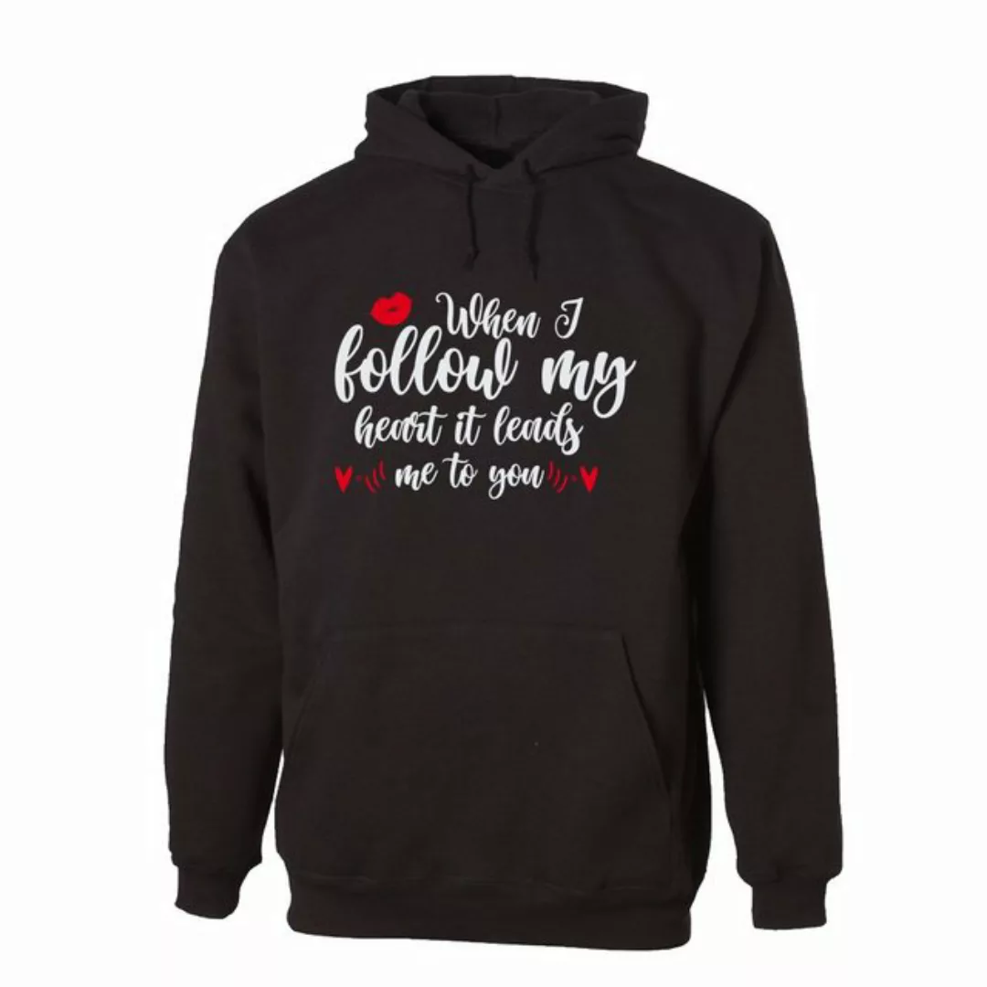 G-graphics Hoodie When I follow my heart it leads me to you mit trendigem F günstig online kaufen