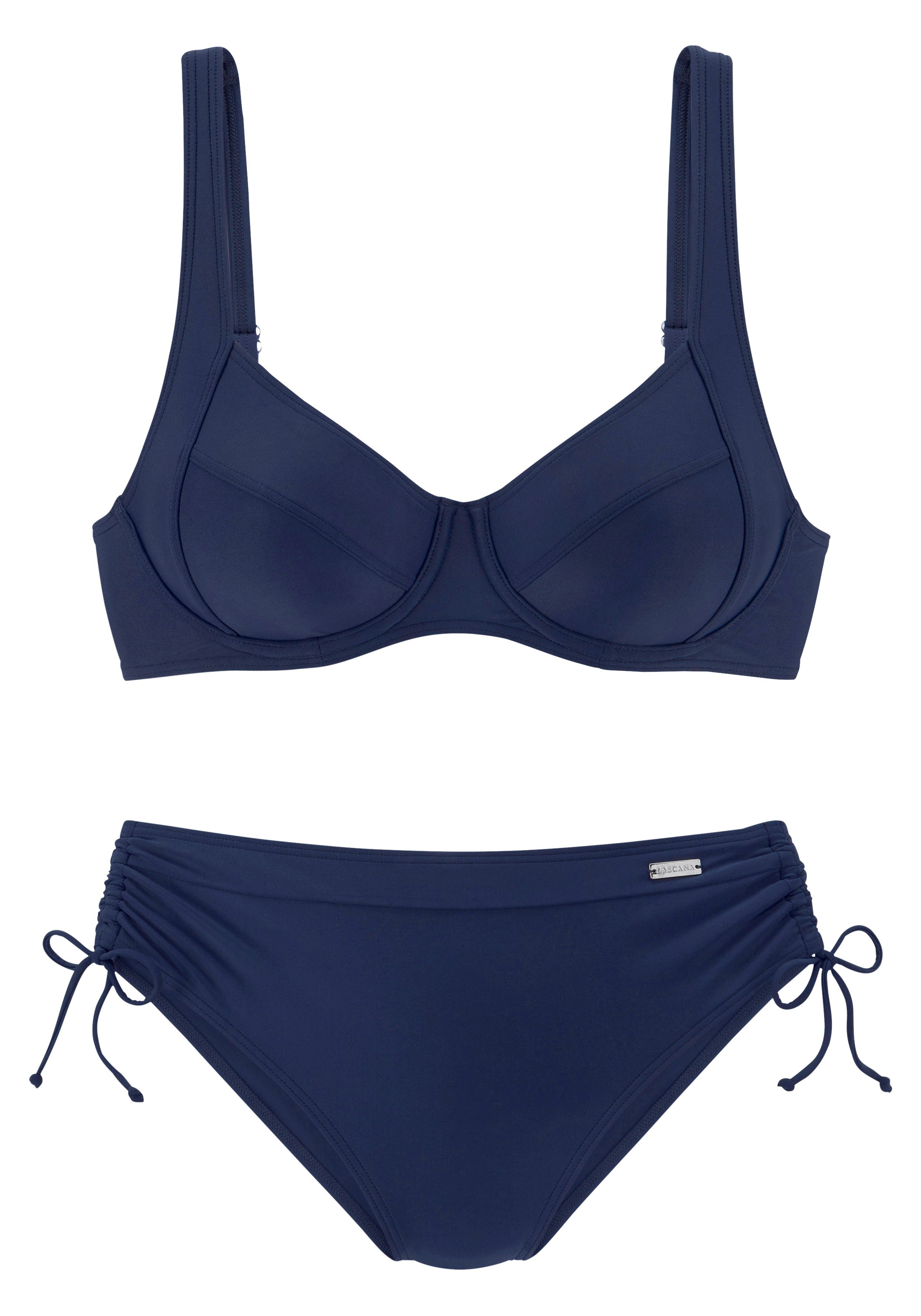 LASCANA Bügel-Bikini mit seitlich geraffter Bikinihose günstig online kaufen