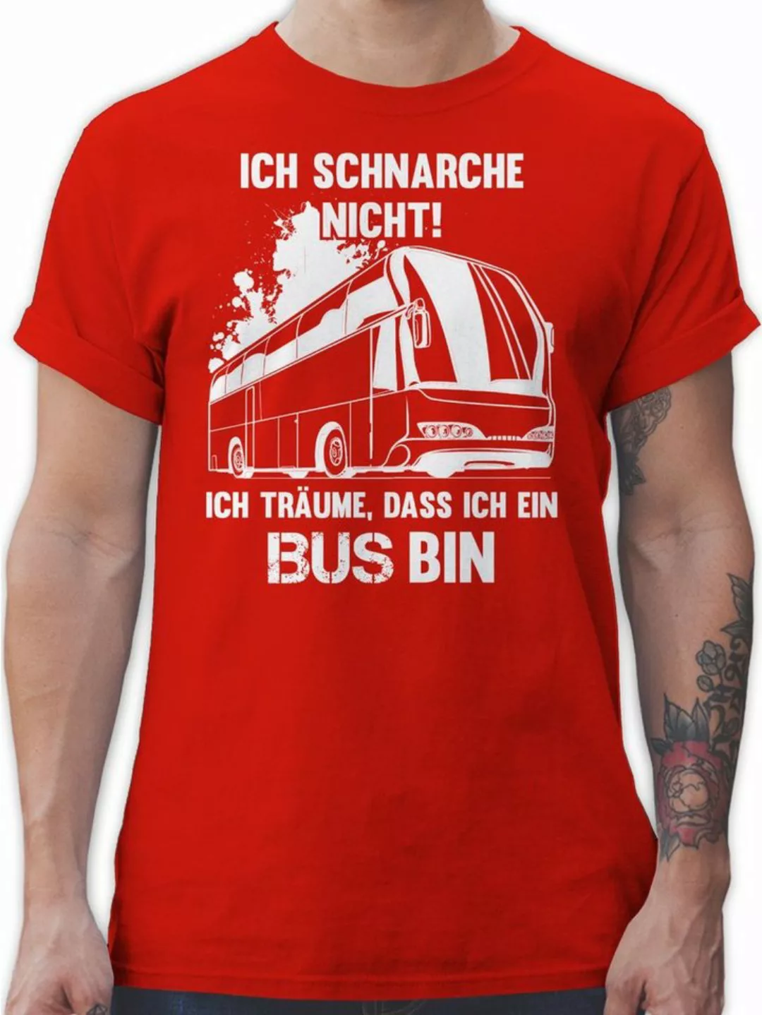 Shirtracer T-Shirt Ich schnarche nicht ich bin ein Bus Sprüche Statement mi günstig online kaufen