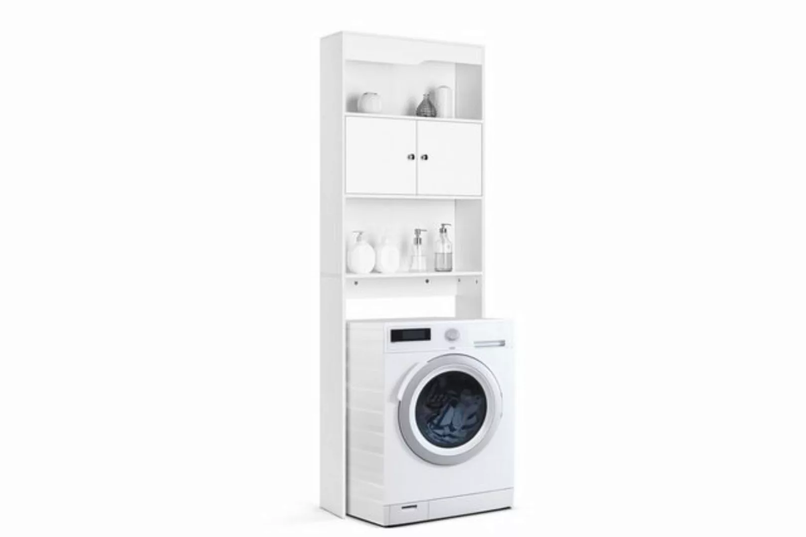 Linsar Waschmaschinenumbauschrank variabler Stauraum, Melaminbeschichtung, günstig online kaufen