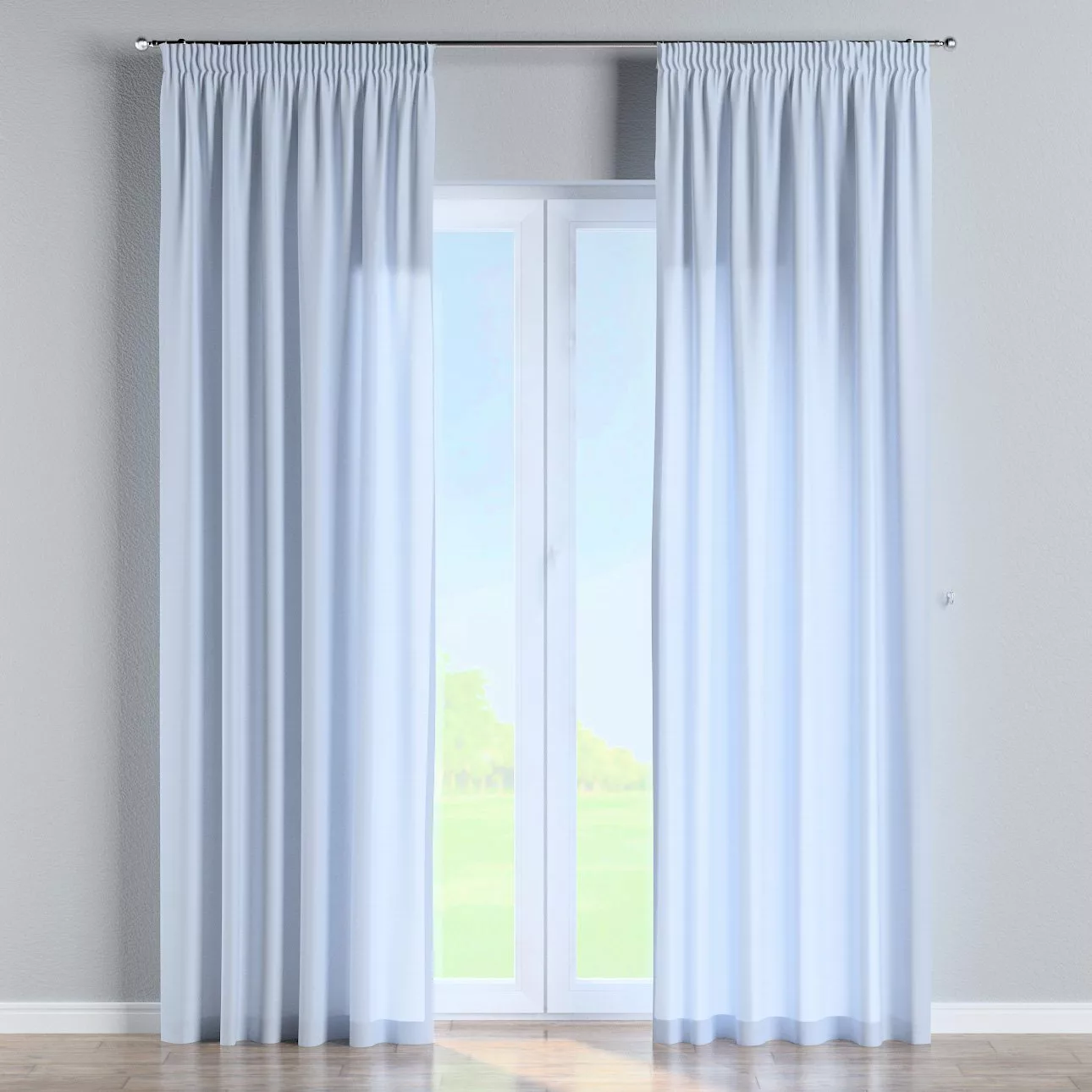 Vorhang mit Kräuselband, hellblau, Loneta (133-35) günstig online kaufen