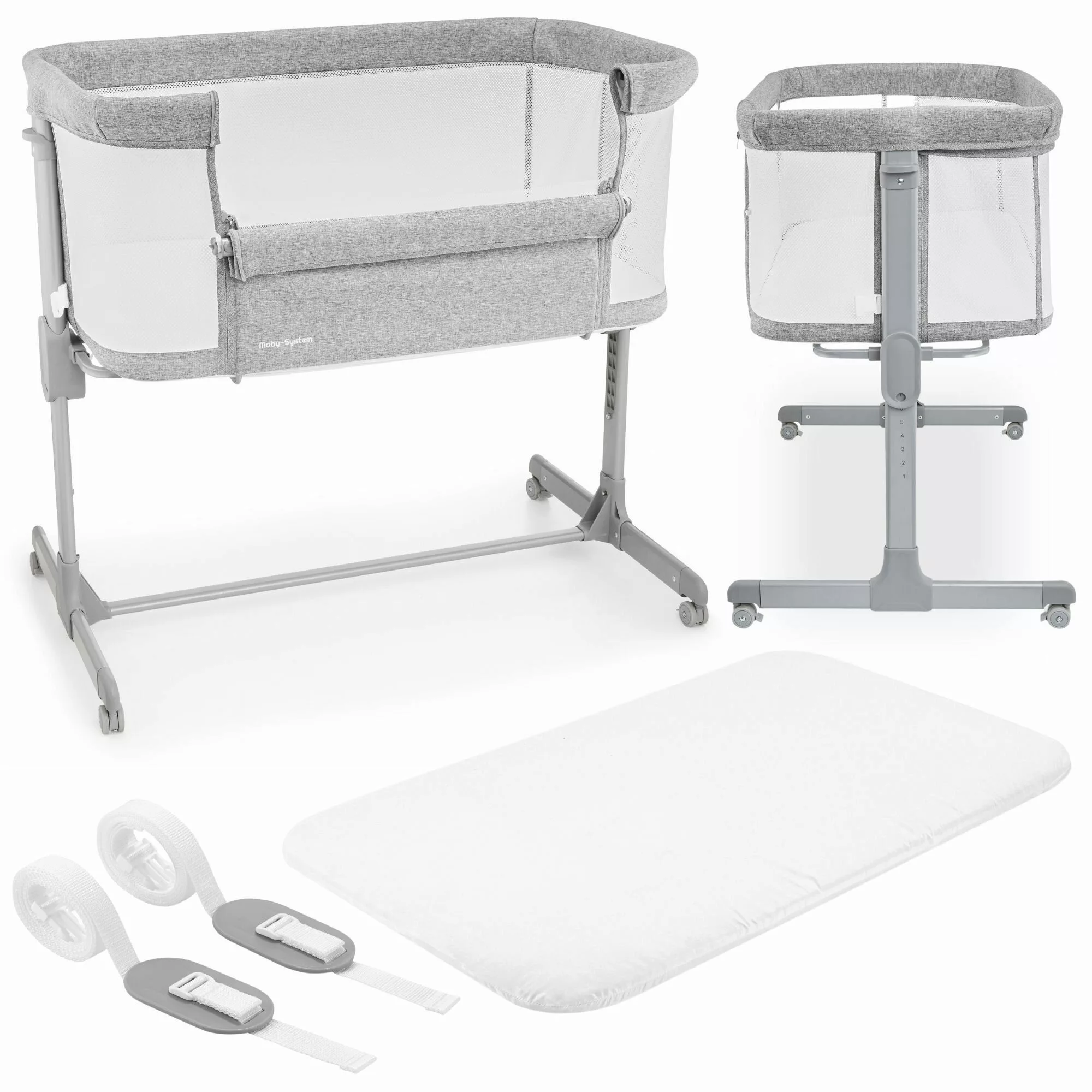 Moby-System Beistellbett Baby-Beistellbett LUNA 3in1 - günstig online kaufen