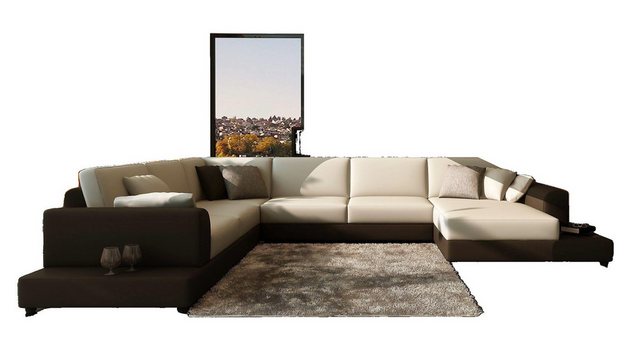 JVmoebel Ecksofa U-Form Wohnlandschaft Luxus Sofa moderne Couch Stilvolles günstig online kaufen