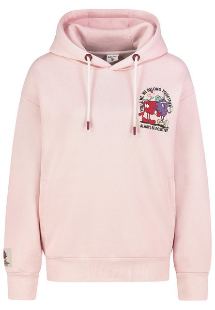 SUBLEVEL Hoodie Kapuzenpullover mit Frucht-Motiv und Schriftzug Sweat Fruit günstig online kaufen