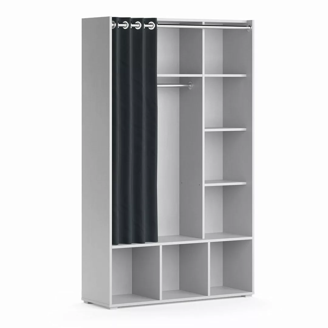 Vicco Kleiderschrank Luigi, Hellgrau, 105.8 x günstig online kaufen