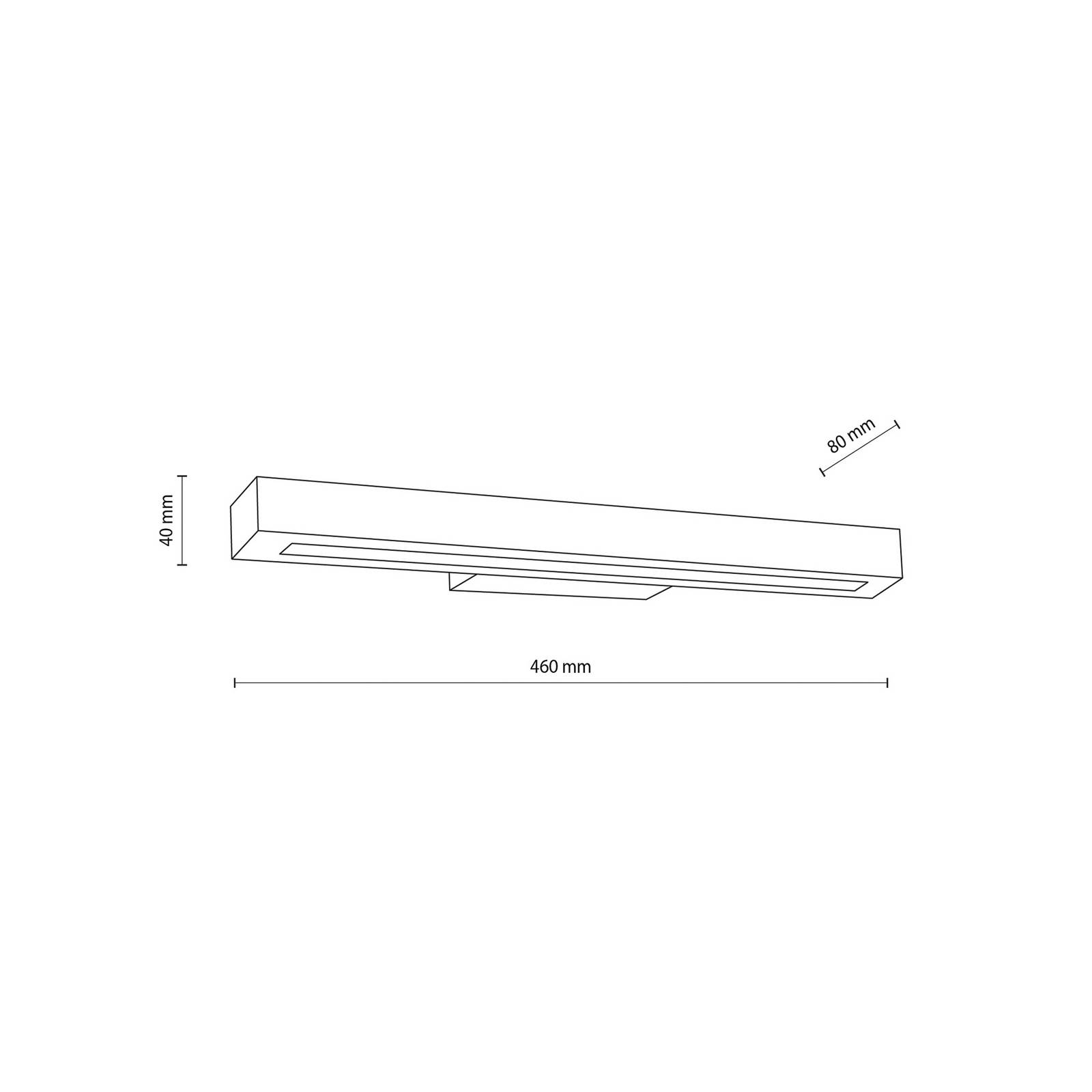 LED-Holzwandleuchte Teo, walnuss, 46 cm, 3000 K günstig online kaufen