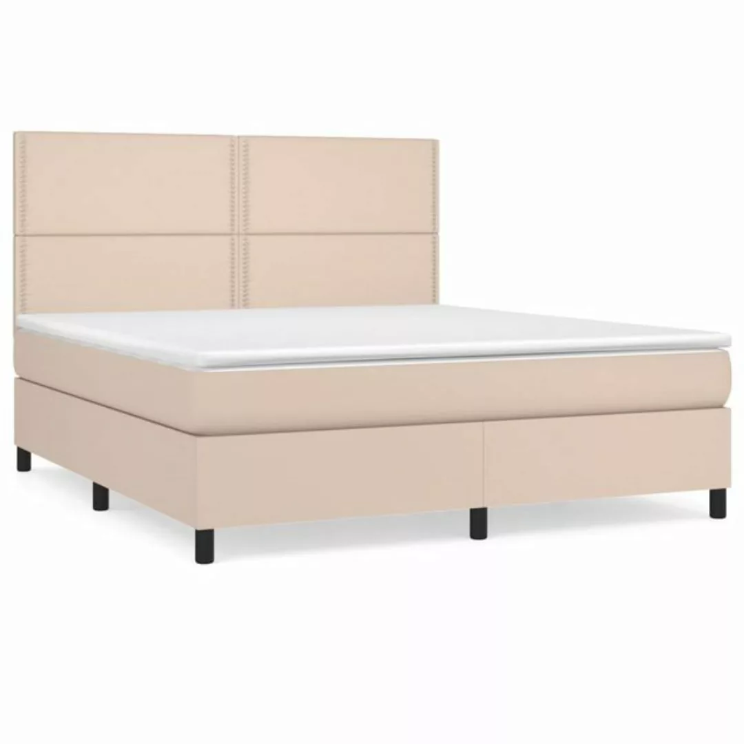 vidaXL Boxspringbett Bett Boxspringbett mit Matratze Kunstleder (160 x 200 günstig online kaufen