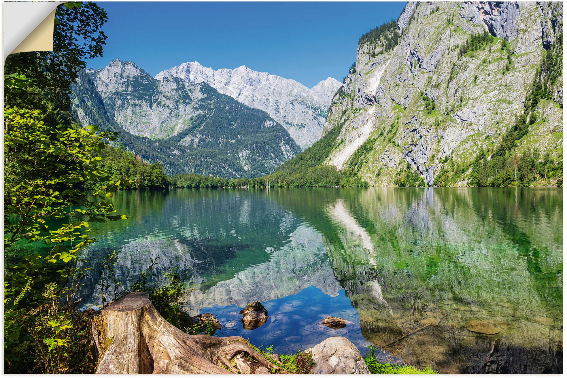 Artland Wandbild "Obersee Berchtesgadener Land in Bayern", Berge & Alpenbil günstig online kaufen