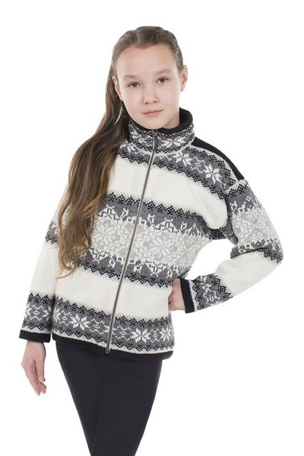 Natural Style Strickjacke aus Wolle, mit Norwegermuster günstig online kaufen