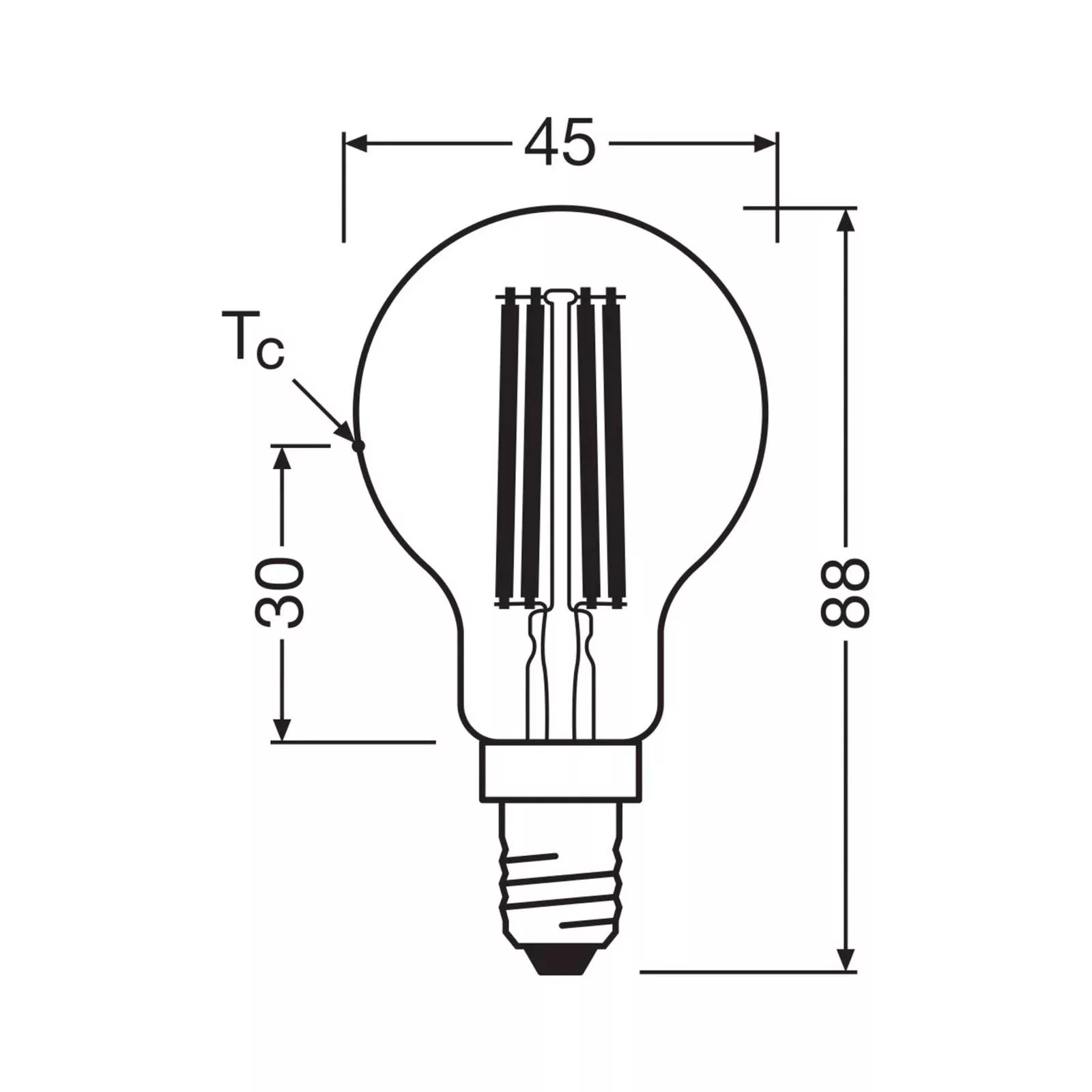 OSRAM LED-Leuchtmittel Tropfen Filament E14 3,8W 2700K 806lm günstig online kaufen