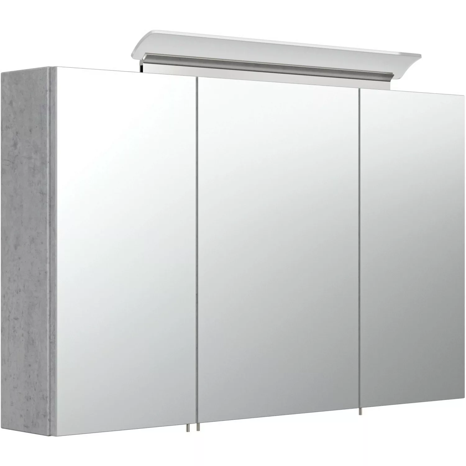 Posseik Spiegelschrank Beton-Optik 100 cm mit Softclose Türen günstig online kaufen