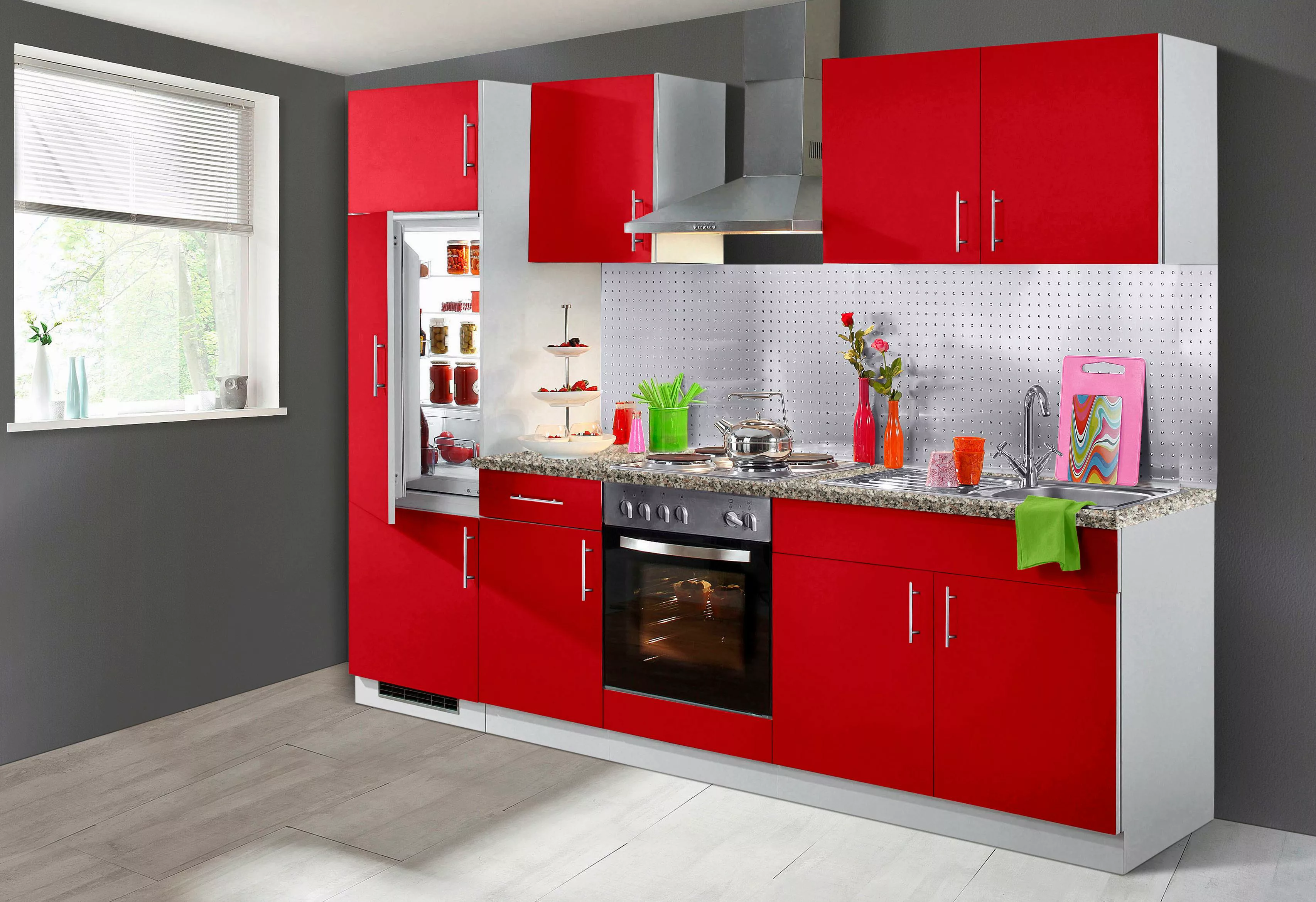wiho Küchen Küchenzeile "Kiel", mit E-Geräten, Breite 270 cm günstig online kaufen