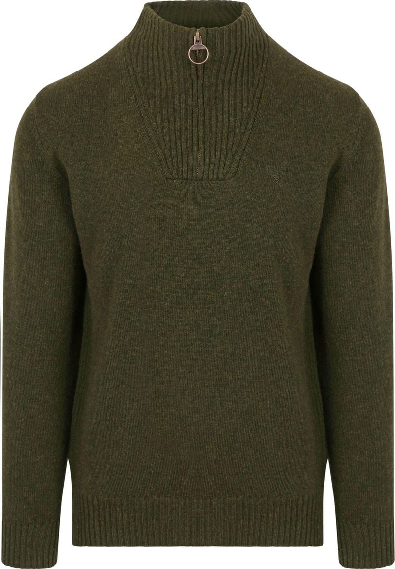 Barbour Half Zip Pullover Wolle Olivgrün - Größe L günstig online kaufen