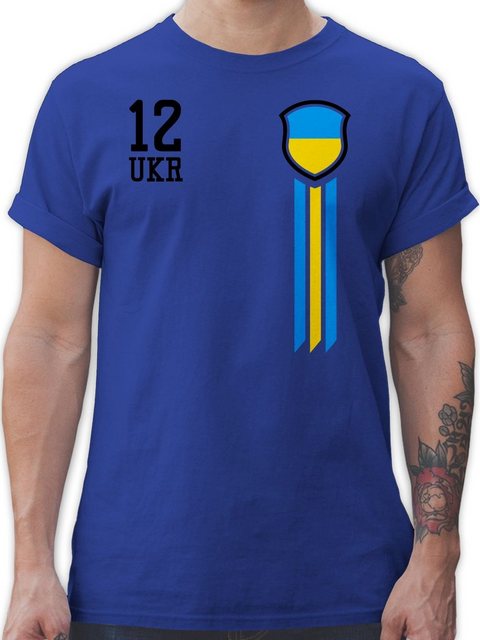 Shirtracer T-Shirt 12. Mann Ukraine 2024 Fussball EM Fanartikel günstig online kaufen