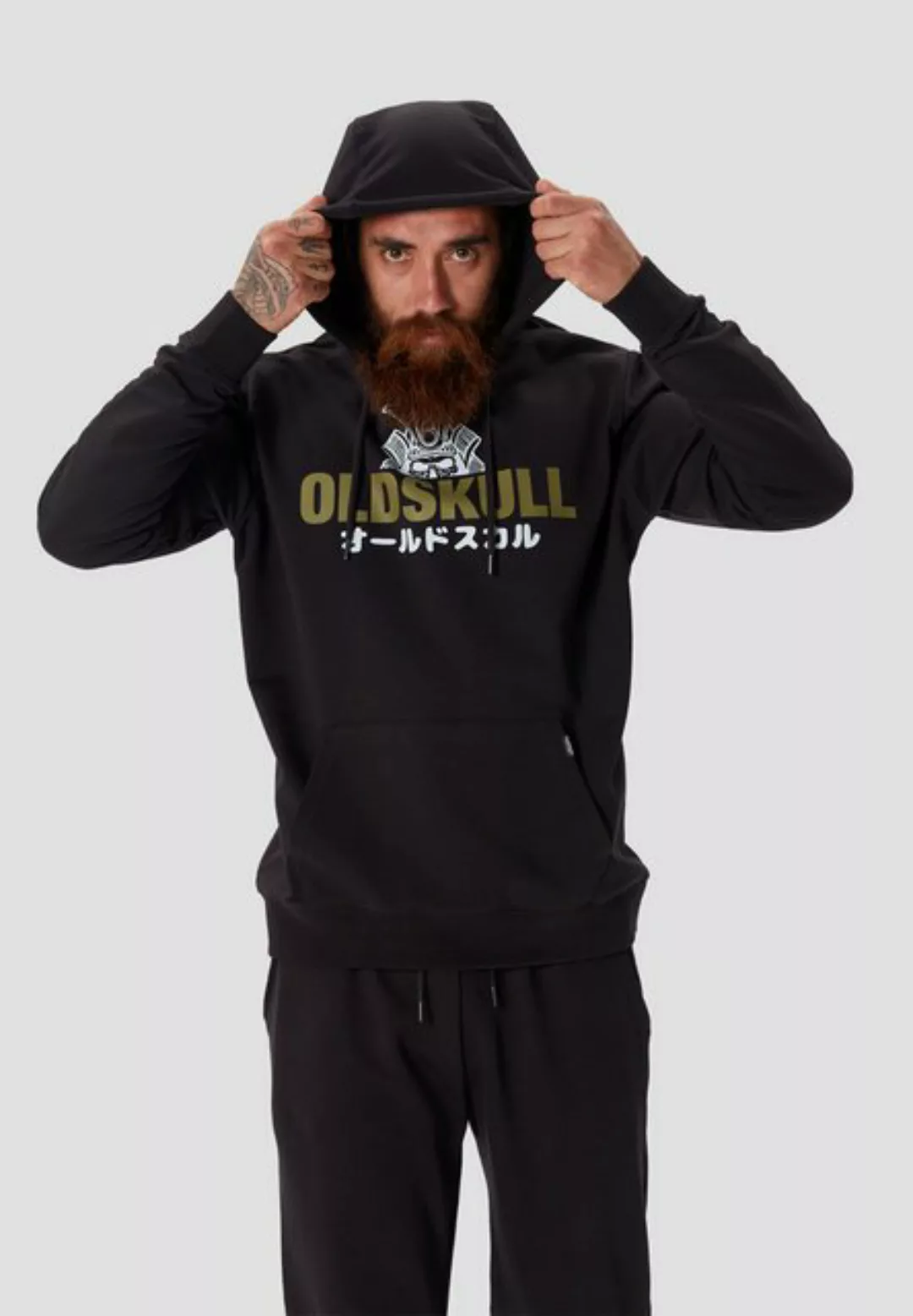 Oldskull Hoodie Basic Classic Samurai Logo günstig online kaufen