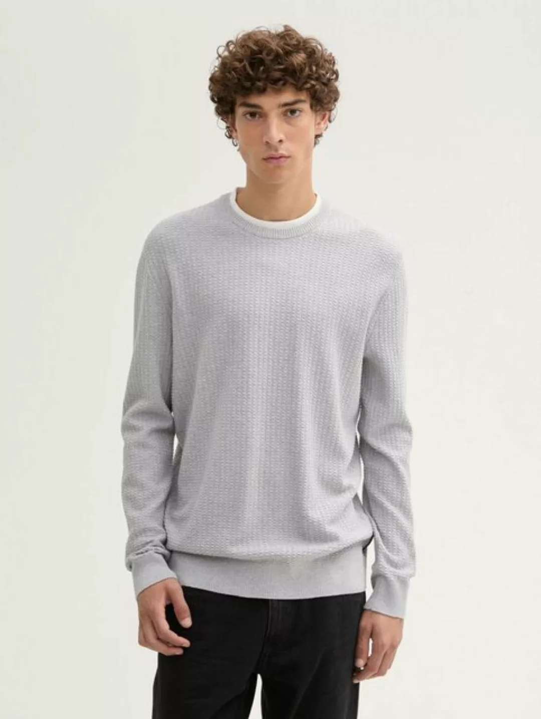 TOM TAILOR Denim Strickpullover Strickpullover im 2-in-1-Look günstig online kaufen