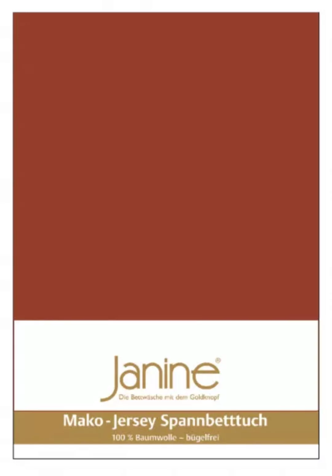 Janine Janine Spanbetttuch Mako-Feinjersey 5007 tabasco (464) Größe:  200x2 günstig online kaufen