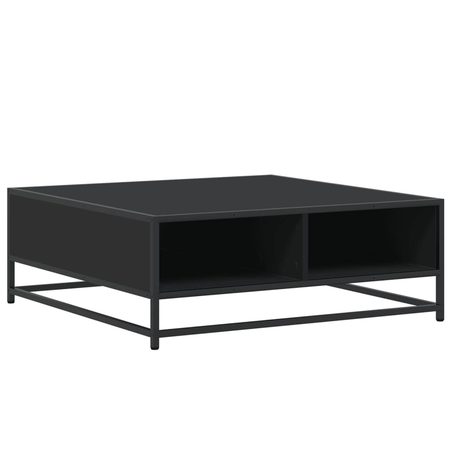vidaXL Couchtisch Schwarz 80x80x30 cm Holzwerkstoff und Metall 848769 günstig online kaufen