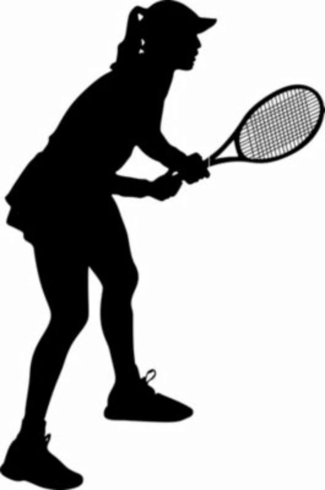 EmmiJules Wandtattoo Tennis Spielerin schwarz Gr. 60 x 40 günstig online kaufen