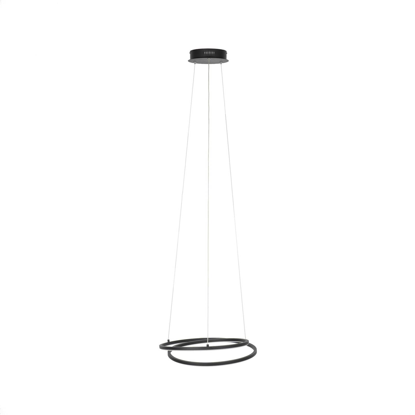Lindby Raycho LED-Hängeleuchte, dimmbar, schwarz günstig online kaufen