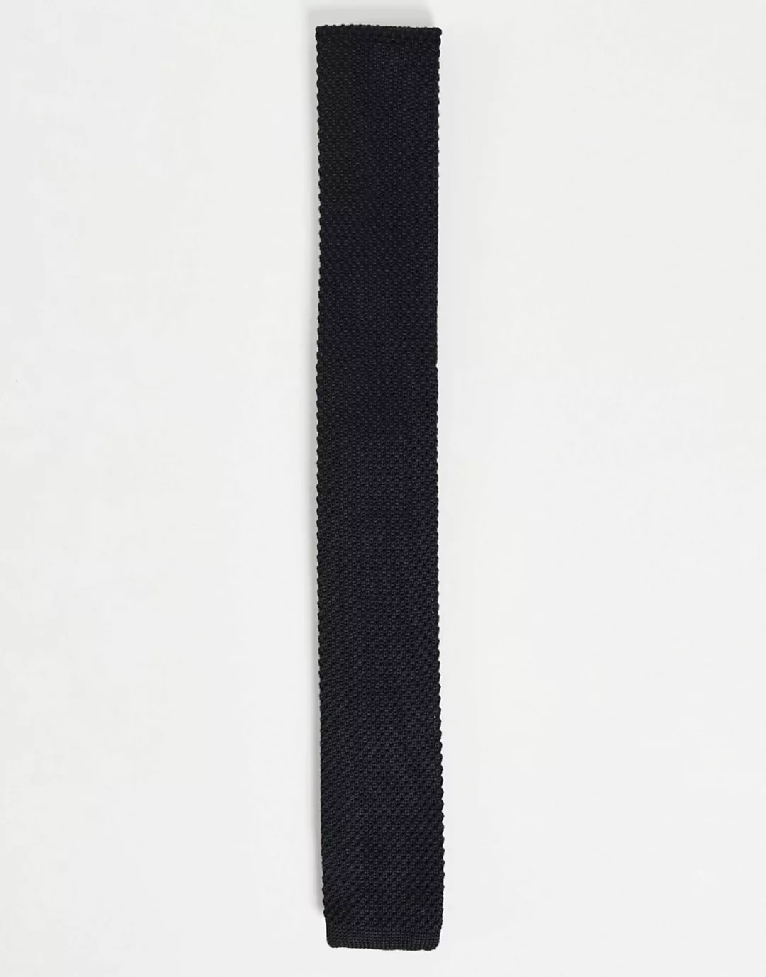 ASOS DESIGN – Gestrickte Krawatte in Schwarz günstig online kaufen