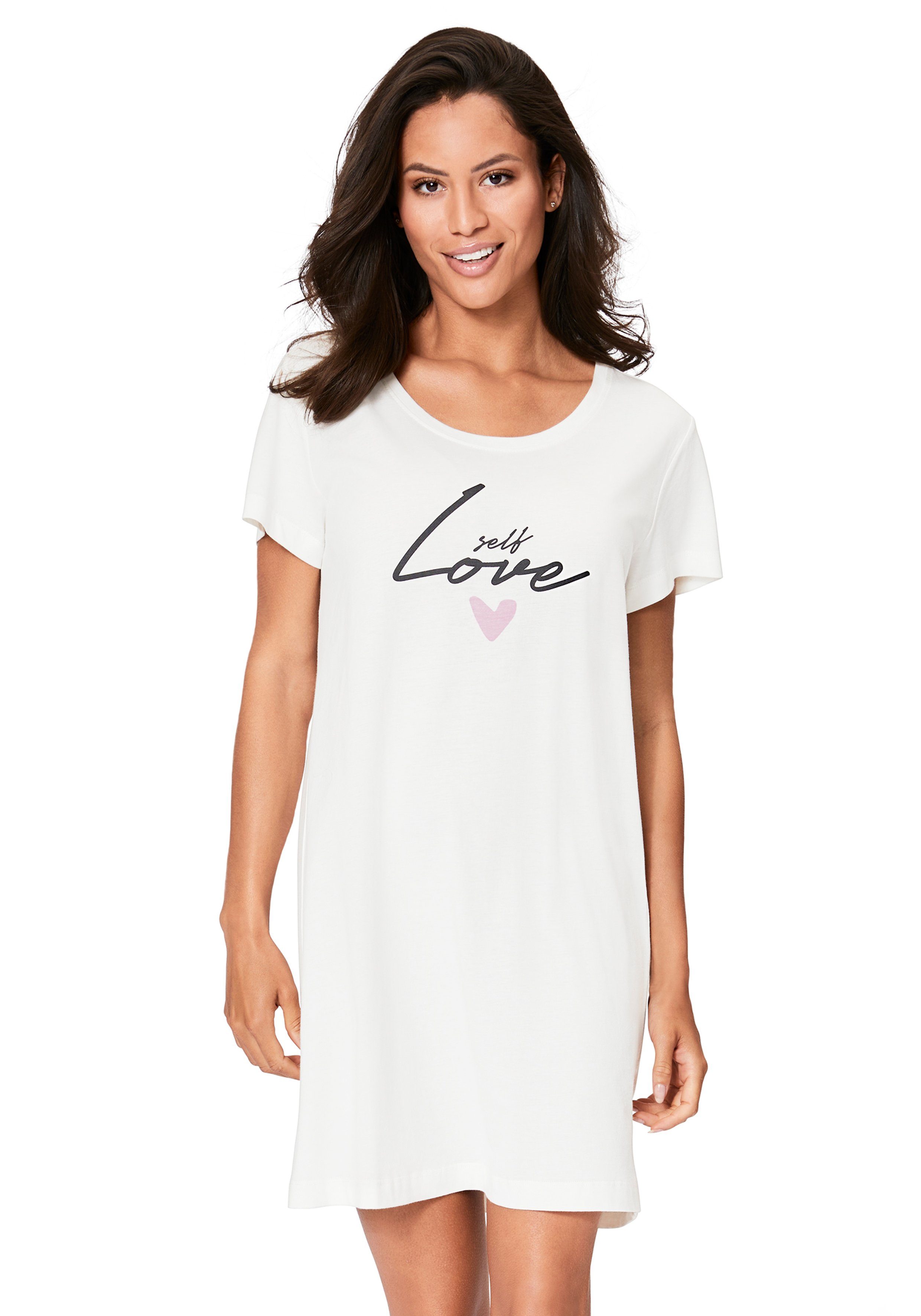 s.Oliver Sleepshirt mit Herzmotiven günstig online kaufen