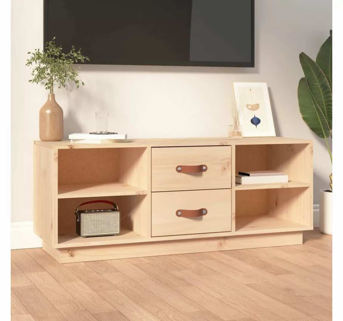 furnicato TV-Schrank 100x34x40 cm Massivholz Kiefer günstig online kaufen