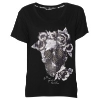 Damen T-Shirt Flower-Skull-BE-black günstig online kaufen