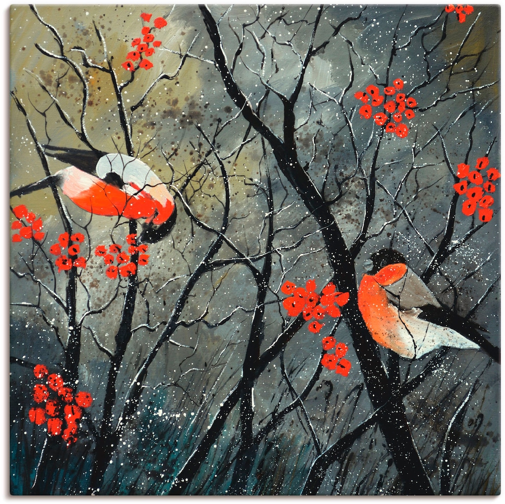 Artland Wandbild »rote Vögel im Winter«, Vögel, (1 St.), als Alubild, Outdo günstig online kaufen