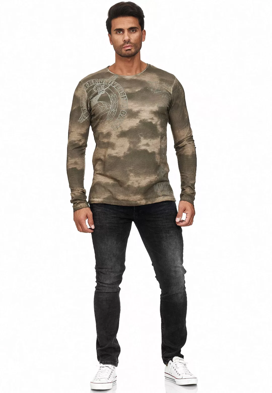 Rusty Neal Langarmshirt, mit eindrucksvollem Print günstig online kaufen